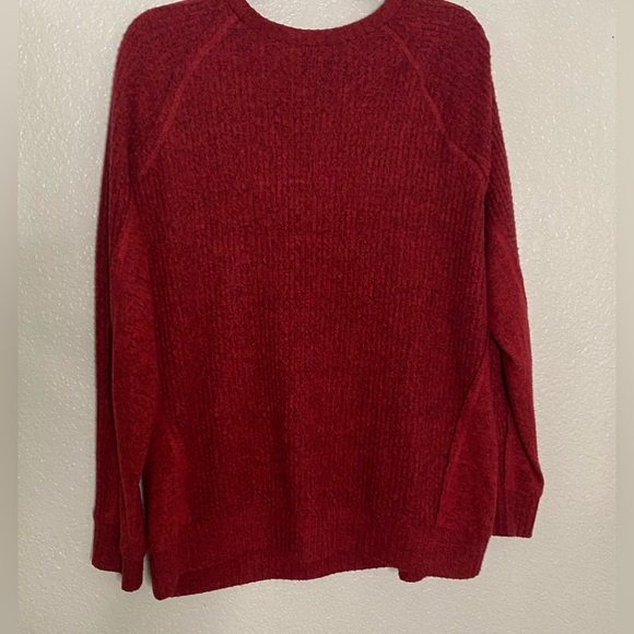 Torrid Red Long Sleeve Sweater With side Pattern Size 1 - Picture 2 of 5